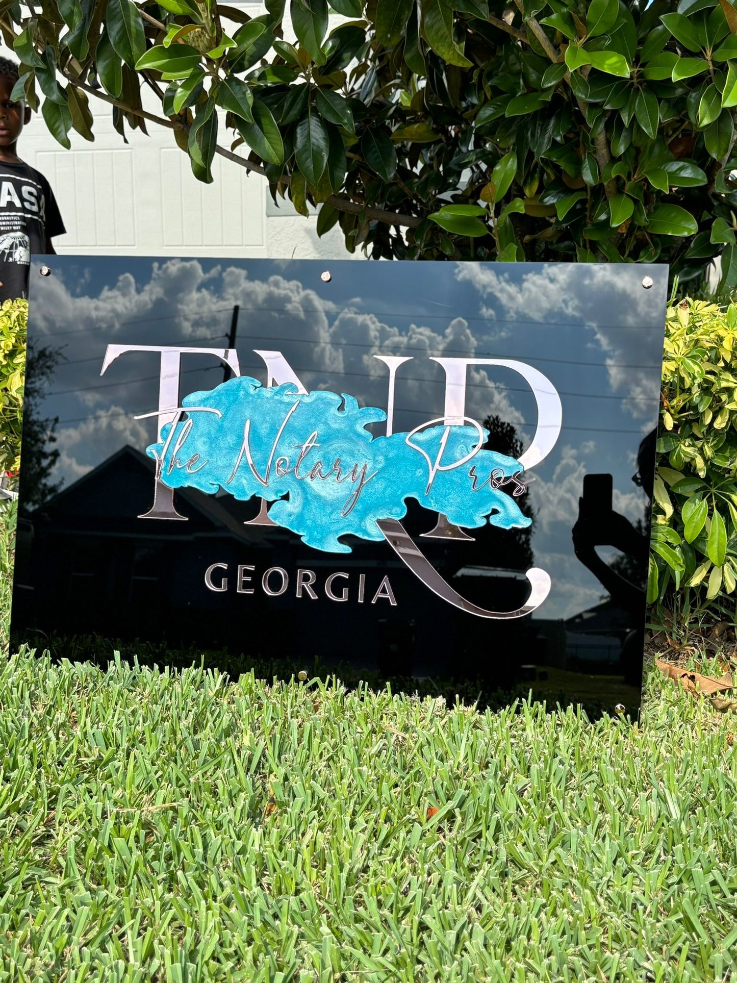 Rectangular Contemporary Acrylic Custom Business Sign