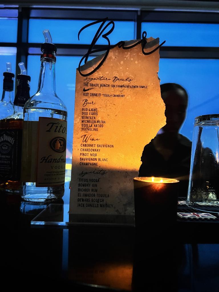 Travertine Stone Bar Sign