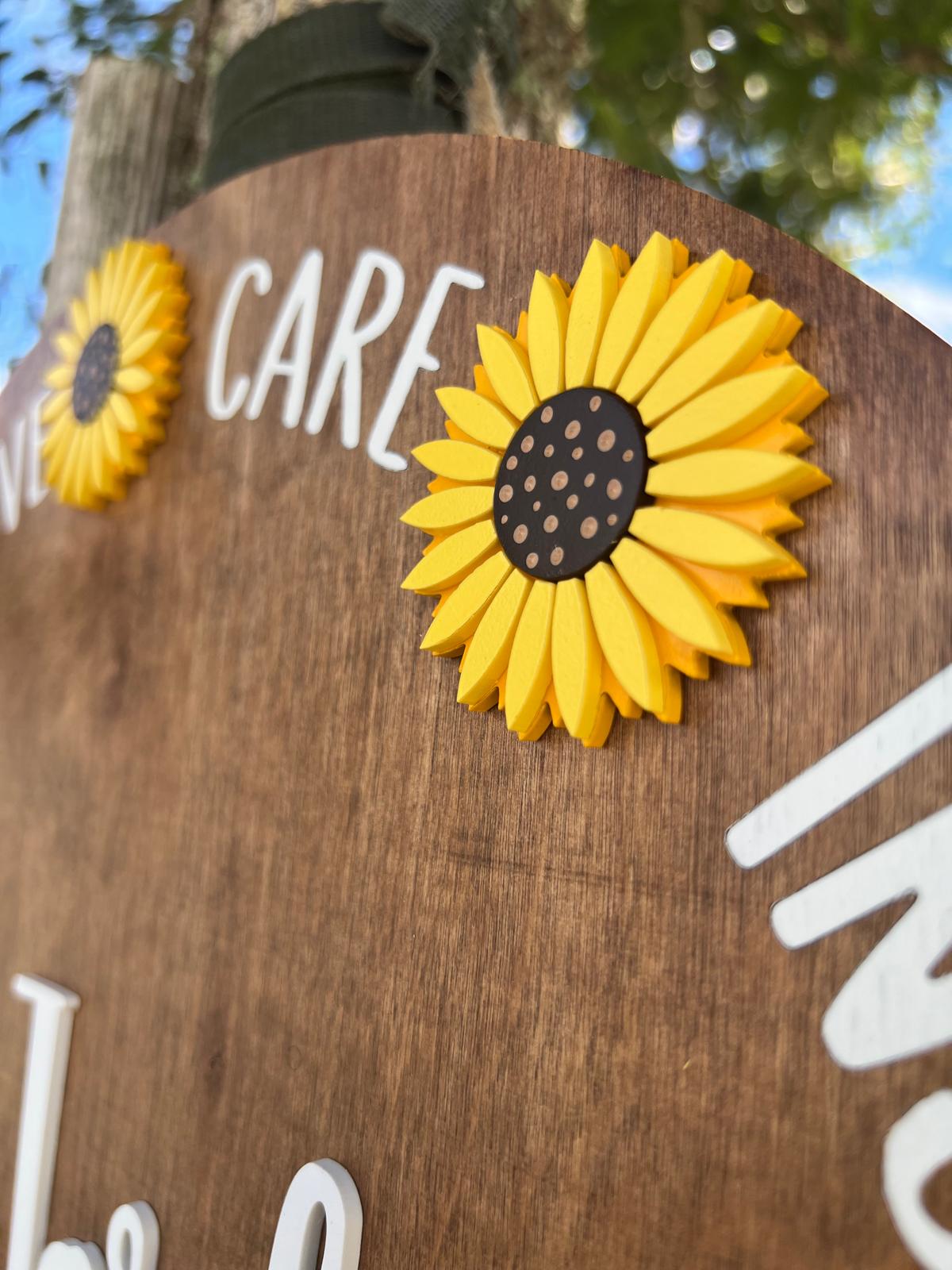 Teacher Sunflower Classroom Door Sign