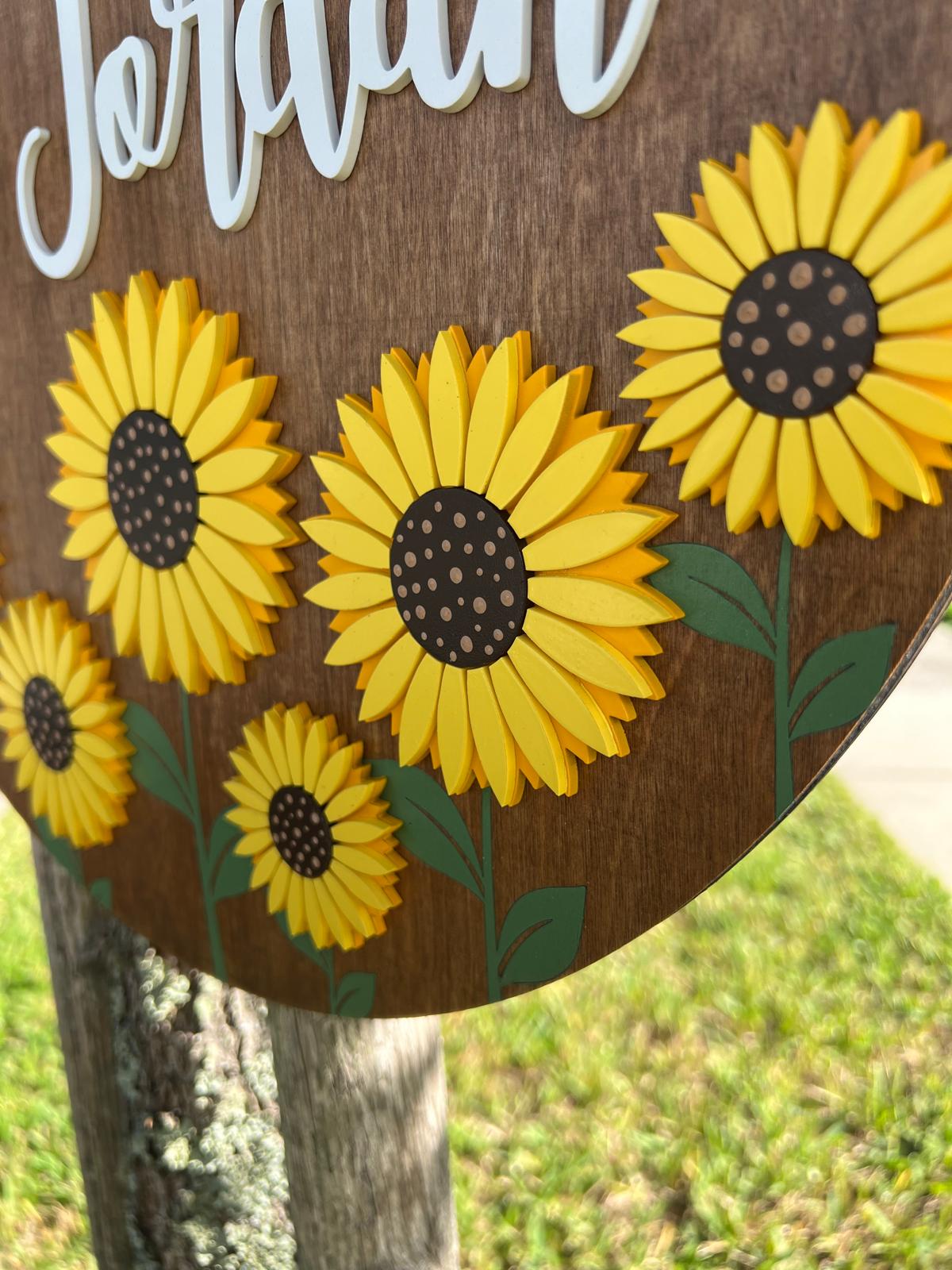 Teacher Sunflower Classroom Door Sign